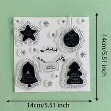 Snowflake Christmas Ornament Clear Silicone Stamp,Winter Holiday Decor Transparent Rubber Seal For Card Making Scrapbook Journal DIY Craft Stamp - SD-2 - View 15