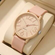 BERGCOZ Women's Round Quartz Watch, Minimalist Elegant Design, Suitable As Gift For Girlfriend, Friend, Mother, Best Holiday Present - V371 - View 2