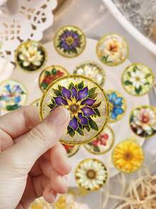 50pcs Qili Stickers Suitable For Decorating Planner, Diary, Scrapbook, Planner, Luggage, Guitar, Skateboard, Manual, Notebook, Tablet, Water Bottle, Phone - Qili - View 4