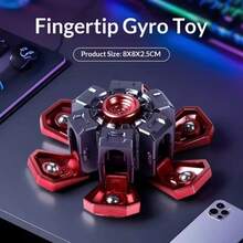 1 pieza Juguete giratorio de punta de dedo mecha transformable creativo, estilo tecnológico genial, juguete de alivio de estrés competitivo, juguete mecánico transformable - Multicolor - Ver 8