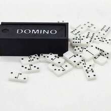 Miniature Domino Set Decor - 28pcs Dominoes + Drawer Storage Box, Ultra-Small Mini Realistic Bone Tiles, Role Play Game Props, Model House Decoration Small Ornament - Multicolor - View 3