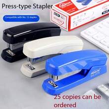 Máy dập ghim cầm tay 12# bằng kim loại cho bìa rời, dập được 20 trang, cỡ lớn, đa năng, dùng cho văn phòng tài chính, học sinh, sách dày, thao tác nhẹ nhàng, máy dập ghim nhỏ dùng văn phòng - Nhiều kiểu dáng - Xem 3