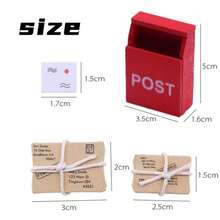 7pcs Mini Mailbox & Parcel Set - Dollhouse Decor, Christmas Doorway Miniature Scene Decoration, Photography Props, DIY House Decoration, Perfect Christmas Gift - Mailbox - View 8