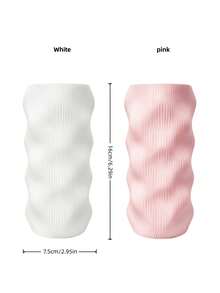 1pc Artistic Wavy Shaped Vase, Multi-Color Options, Desktop Flower Display, Atmospheric Home Decor, New Home Gift, B&B Soft Furnishing Ornament - Art - View 10