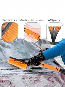 2-In-1 Winter Car Maintenance Windshield Ice Scraper And Snow Brush Set, Suitable For Vehicle Maintenance And Car Cleaning Accessories. Compact Design, Sturdy Structure. Car Parts, Snow Removal Tools, Car Snow Blower, Essential For Cars, Car Tools. - Multiple Styles - View 6