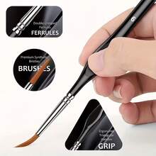 6/11pcs Precision Paint Brush Set - Fine Tip, Micro And Detail Brushes, Suitable For Models, Face Painting And Art Supplies, Back To School, Stationery(Some Brushes May Have Printing, Which Is An Unavoidable Craft Process And Does Not Affect The Use Of The Brushes) - Sets - View 9
