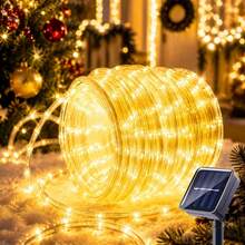 Easily Create A Festive Night Scene In Your Yard With These Solar Tube Lights. The Light Colors Are Available In Two Options: Colorful And Warm. Warm Light Is Suitable For A Cozy And Romantic Atmosphere, While Colorful Light Is Suitable For Lively Party Scenes. The Product Is Available In Two Specifications: 7 Meters With 50 Lights And 12 Meters With 100 Lights, Which Can Be Flexibly Chosen Based On The Yard Space, Tree Size, And Fence Length. - Solar Tube Light - View 8