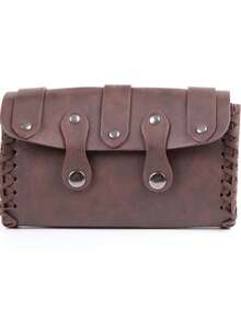 Medieval Vintage Faux Leather Waist Bag, Pirate Cosplay Storage Pouch, Retro LARP RPG Game Waist Bag, Halloween Renaissance Costume Prop, Unisex - A - View 7
