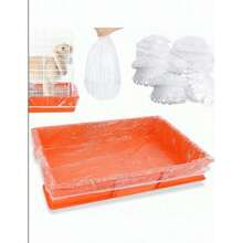 150/100/50/10pcs Elastic Plastic Film Rabbit Cage Liner, Pet Supplies, Leak-Proof Tray Pad - Disposable Urine Barrier Film - Suitable For Rabbit Cages, Pet Supplies And Tray Pads - Easy To Clean - Convenient And Time-Saving - Free Your Hands, Say Goodbye To Scooping - View 3