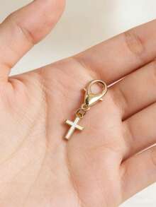 Mini kors nyckelring, unisex flerfärgad kors nyckelring presentkortset, vänngåva, lyckoamulett, 2026 daglig inspirerande väskcharm, med böneinspirerande kort, lämplig som minnesgåva och bönegåva, kristen inspirerande kors nyckelring - Flerfärgad - Visa 11