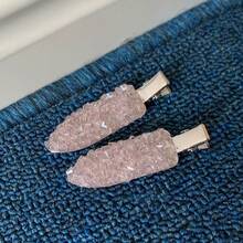 2/3pcs Shiny Palace Style Iron Full Rhinestone Crystal Seamless Hair Clips Duck Mouth Clips Sweet Fashion Bangs Side Clips Hair Accessories Suitable For All Seasons Headband - Multicolor - View 13