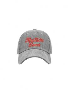 1/2pcs Unisex Letter Print Minimalist Corduroy Baseball Cap,Personalized Adjustable Trucker Hat,Suitable For Spring,Autumn,And Winter Daily Wear,Gift - Multicolor - View 22