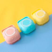 Silicone Pet Bath Brush, Cat Dog Shampoo Brush Massage Brush, Gentle Bathing Grooming Tool, Reusable Pet Care Supplies - Multicolor - View 7
