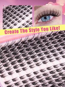 448pcs, D-Curl Individual False Eyelash Set; High-Capacity DIY Lash Extension Kit Suitable For Beginners; Lightweight And Soft; Ideal For Daily Wear, Natural Makeup Looks, And Cosplay; Perfect As A Gift For Holidays Like Halloween And Christmas. - D - View 5