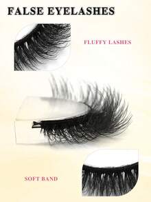 ENCHUW 6 Pairs Soft Long Thick Volume Eyelashes Dramatic Fluffy Lashes Wispy Cross Eyelash Eye Lashes Extension False Eyelashes - Black - View 2