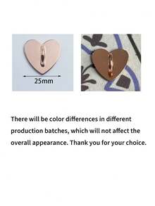 4pcs Heart-Shaped Metal Phone Accessories, Alloy Heart Pendant Phone Ring Hook, Multi-Function Metal Ring, Suitable For Phone Charms And Keychain Accessories - Multicolor - View 8