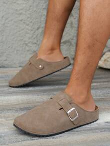 Men's Fashionable Avant-Garde Versatile Home Slippers Outdoor Casual Vacation Holiday Party Slippers - Brown - View 3