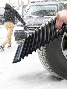 1/2/5PCS Multi-Functional Portable Rubber Anti-Slip Traction Mats, Car Tire Anti-Slip Pads, Car Self-Rescue Mats, Snow Traction Boards, Outdoor Tire Swamp And Desert Rescue Boards, With Emergency Towing Mats, Heat-Resistant And Wear-Resistant, Easy To Install For Cars And ATVs, Suitable For Ice, Mud, Sand And Gravel Roads, Essential Car Accessories For All Seasons - Multi-color - View 6