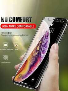 ZYSHI 6片裝強化玻璃螢幕保護貼，相容 iPhone 18 Pro Max、18 Pro、18、17、17 Pro、17 Pro Max、17 Air、16、16 Plus、16 Pro、16 Pro Max、15、14、13、12、11 Pro Max、X、XS、XR、Mini、7、8、14 Plus，亦相容 iPhone 14、15 Pro Max，玻璃材質，適合作為生日禮物送給家人或朋友，手機螢幕保護貼，手機配件 - 6入 HD 玻璃 - 查看 3
