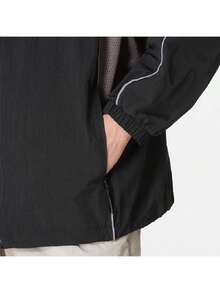 Adidas Men's Sports Jacket ST TIRO MESH TT Football Sports Stand Collar Woven Jacket KX2845 - Black - View 6