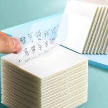 50pcs Transparent Sticky Notes, Waterproof Self-Adhesive Memo Pads, Notebook, School & Office Supplies Stationery, Reusable Sticky Notes, Tearable, Minimalist Sticky Notes, Ins Style, & Material, Note Taking, Reminder Stickers, Strong Adhesion, Not Easy To Fall Off, Exquisite Craftsmanship, Waterproof & Durable, Back To School Season Recommended - one-size - View 3