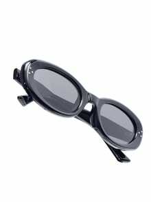 CAMEL CROWN Kacamata Polarized Kasual Luar Ruangan, Kacamata Fashion Polarized Gaya Retro Dengan - Bingkai hitam mengkilap dengan lis abu-abu - View 6