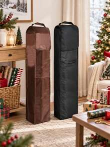 1pc Christmas Gift Wrapping Paper Storage Bag, Waterproof Oxford Cloth Gift Wrapping Organizer Bag, Foldable Long Gift Wrapping Roll Storage Box With Handle, Holiday Gift Wrapping Paper Storage Bag, Suitable For Christmas Decoration Supplies - Multicolor - View 1