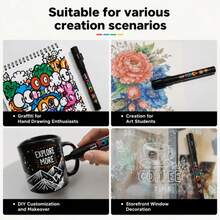 UNI 16/3pcs Pc-5M Acrylic Paint Markers, Suitable For School Learning And Art Creation, Ideal For Drawing Cartoon Characters, Stones, Glass And Ceramics, Perfect Stationery For Back To School Season - F - View 11