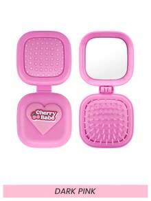 1pc/3pcs Mini Folding Mirror Comb, Anti-Static Detangling, Volumizing Styling, Wet & Dry Use, Scalp Massage Hairbrush, Portable & Easy To Clean, Essential Christmas & Halloween Gift - Multicolor - View 8