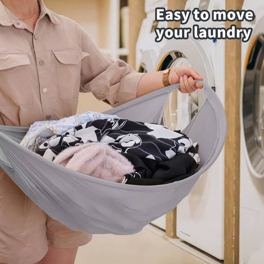 1pc Foldable Storage Basket With Pop-Up Laundry Hamper - Collapsible Round Laundry Basket For Room, Bathroom, Bedroom, Dorm, Apartment, RV, Portable Laundry Hamper With Handle, Space-Saving, Easy To Store, Storage Organizer, Christmas Gift - Multicolor - View 1