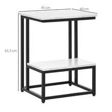 Couchtisch, Wohnzimmertisch, mit Stauraum, mit Ablage, kratzfest, aus Metall, 45 x 40 x 61.5 cm, für Wohnzimmer, Schlafzimmer und Büro, für Erwachsene und Familien, Schwarz - Schwarz - Übersicht 4