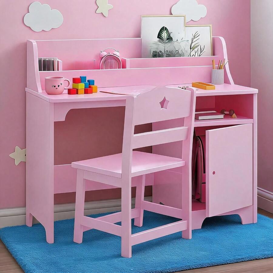 Kids Desks & Desk Sets - Pink - View 1