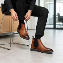 Chelsea Boots Men's Casual Business Commute Boots Retro Ankle Boots - Brown - View 2