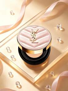 Yves Saint Laurent YSL Pink Diamond Pattern Leather Cushion Foundation B10 Shade 5g, Cushion Ringan Tahan Lama untuk Menutupi Kekurangan, Alas Rias Portabel untuk Sentuhan Akhir, Cocok untuk Bepergian, Bekerja, Berbelanja, Kencan, Perjalanan, dan Acara Luar Rumah untuk Menciptakan Tampilan Riasan yang Jelas dan Lembut - B10 - View 1