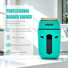 WMARK Barber Shaver Cordless Electric Barber Shaver Reciprocating USB Rechargeable Barber Shaver Plastic Shaving Machine For Men NG-984A Gifts For Men - Multicolor - View 8