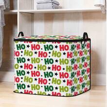 1pc Large Capacity Star-Shaped Lid Storage Box, Foldable Organizer Bin, Suitable For Blankets And Quilts, Equipped With Durable Zipper, Perfect Holiday Home Gift, Can Be Used For Underbed Storage. With Lid Organizer Bin, With Lid Storage Box, Extra Large Quilt Organizer Bin, With Lid Storage Box, Storage Box, With Lid Storage Box, Storage Cabinet, Medicine Storage Box, Box-Style Storage, Storage Bin, Cabinet - Multicolor - View 12