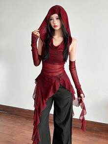 Women Tops - Red - View 1