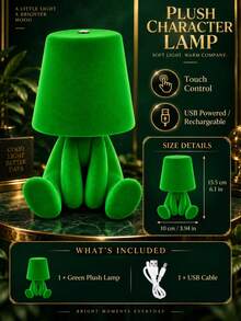 Adorable Character Night Light USB Rechargeable Touch Table Lamp 3 Color Modes Portable Bedside Lamp For Bedroom Desk Living Room Decor - Multi-color light - View 14