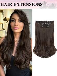 4pcs/Set 14-Inch Short Layered Clip-In Hair Extensions, Invisible Lace Hairpieces, Natural Soft Synthetic Material, For Women, Halloween - Multicolor - View 21