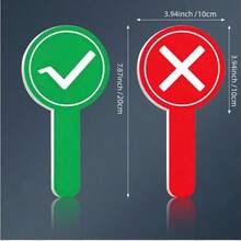 1/5/10pcs Classroom Response Handheld Paddles, Double-Sided PVC Correct & Incorrect/Up/Down/GO/STOP/YES/NO Answer Signs - Educational Teaching Tool For Student Engagement And Feedback (1 Design, Red & Green Sides) Back To School, Family Gathering Games, Interactive Learning Activities, Travel Photo Props, Team Building Voting, Travel Essentials, Home Decor. Also Suitable For Halloween Party, Christmas Party, New Year Party - View 8