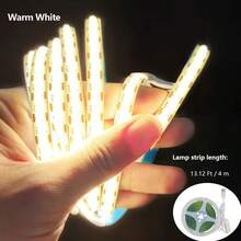 USB COB Ambient Light Strip With Button Switch, Flexible Cuttable, Self-Adhesive, Warm White/Cool White, 1-5m Home Decor LED Tape,Suitable For Cabinets, Stairs, Bedrooms, Etc. - 501 COB - View 12