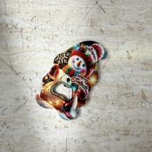1pc Creative Cute Christmas Atmosphere Pattern Snowman Santa Claus Bell Shaped Dual-Use Bottle Opener Fridge Magnet, Suitable For Home Decor, Refrigerator, Bottle Opening, Christmas Holiday Gift Magnetic Sticker - Christmas Dual-use Fridge Magnet - View 12