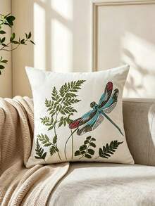 1PC Multi-Color Embroidered Canvas Pillow Case, Exquisite Embroidery Craftsmanship, Multiple Sizes Available, Pillow Insert Not Included, Suitable For Various Home Decor Scenes, Machine Washable - Multicolor - View 10