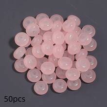 50顆 Beadlicious 玻璃珠，扁圓糖果色散珠，適合珠寶製作，5x8mm 裝飾珠，適用於 DIY 手鍊、項鍊、手機吊飾－混色－串珠與珠寶製作 - 8mm 算盤珠 - 查看 18