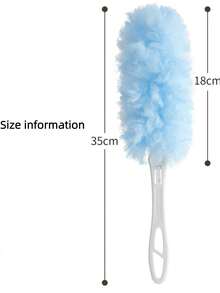 2pcs Foldable Disposable Electrostatic Duster, Handheld Duster With Guide Blades And Hanging Hole, Replaceable Heads, Electrostatic Adsorption Duster, Suitable For Home Furniture, Car, Ceiling Corner Cleaning - Multicolor - View 9