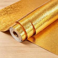1 Roll Self-Adhesive Silver Aluminum Foil Contact Paper, Waterproof Oil-Proof Splash-Proof Kitchen Wallpaper, Suitable For Countertop, Cabinet, Drawer Decoration - Silver - View 18