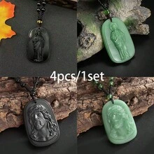 1pc Imitation Jade Jesus Statue Pendant Necklace, Unisex Pendant ( Tadeo) - St. Jude Thaddeus - View 16