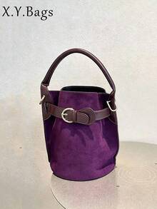 Japanese Korean Minimalist Shoulder Bag Summer Versatile Commute Outing Daily Shopping Crossbody - Purple - View 9