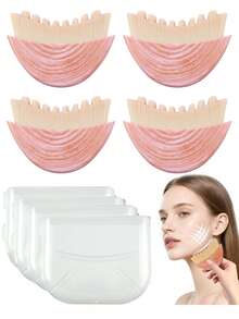 1pc Lymphatic Drainage Face Brush - Dry Brushing Massager, For Facial Contour And Jawline Shaping - Ergonomic Design To Precisely Fit Skin And Relieve Fatigue - Brown - View 9
