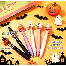 Halloween 4pcs/Set Random Ballpoint Pens, Retractable Design, Multiple Patterns, Minimalist Printed Pens, Suitable For Weddings, Parties, Daily Use, Gifts, Perfect Valentine's Day Gift For Friends And Family - Multicolor - View 2